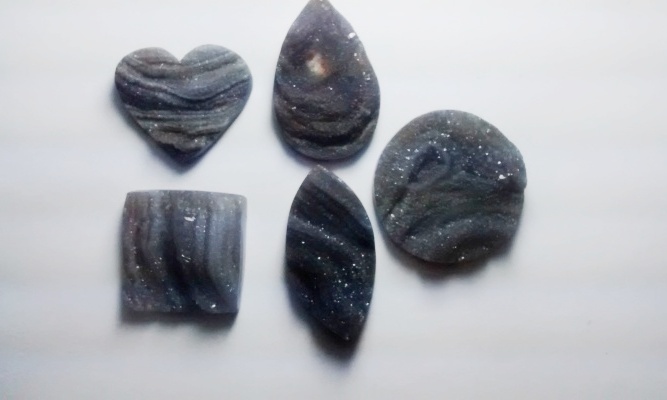 Stones from Uruguay - Chalcedony Druzy Shapes for Pendants