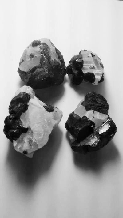 Stones from Uruguay - Black Tourmaline on Quartz Matrix