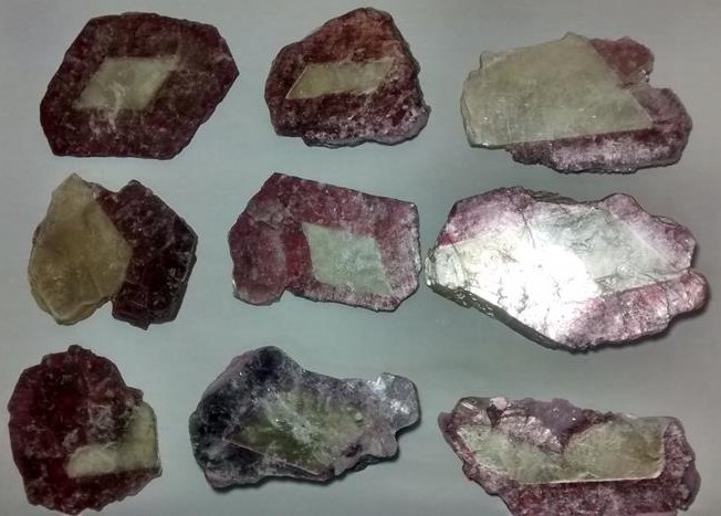 Stones from Uruguay - Lepidolite Bicolors Slab for Jewelries