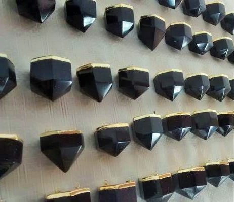 Stones from Uruguay - Polished Blue Goldstone Point Connector( we customize all sizes)