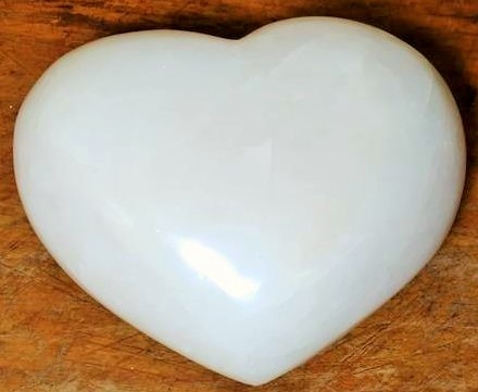Stones from Uruguay - White Dolomite Heart for Home & Decor