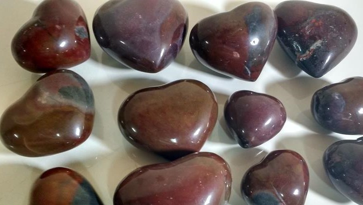 Stones from Uruguay - Red Jasper Heart for Decoration