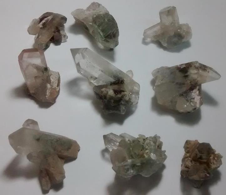 Stones from Uruguay - Green Phantom Quartz Crystal Cluster/Druzy