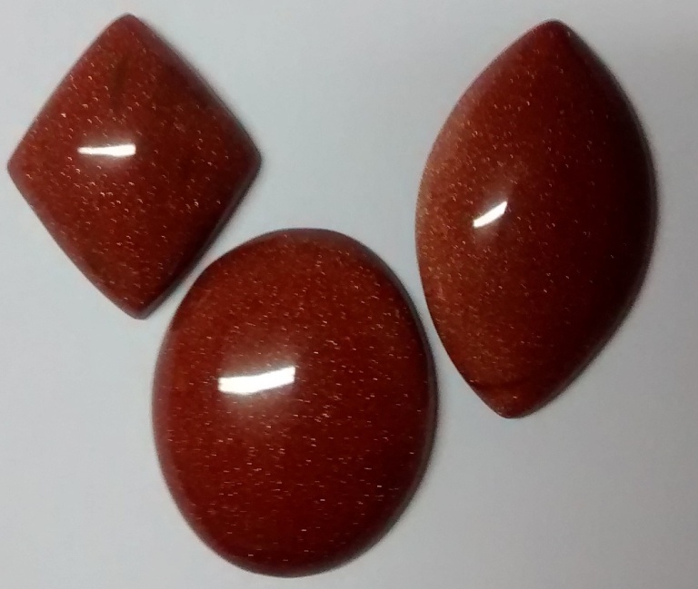 Stones from Uruguay - Red Goldstone Cabochon for Jewelry