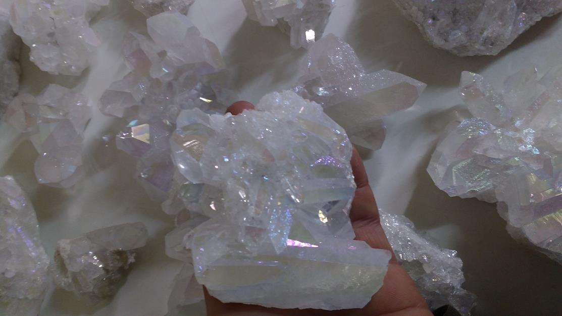 Stones from Uruguay - Light Angel Aura Quartz Crystal Cluster