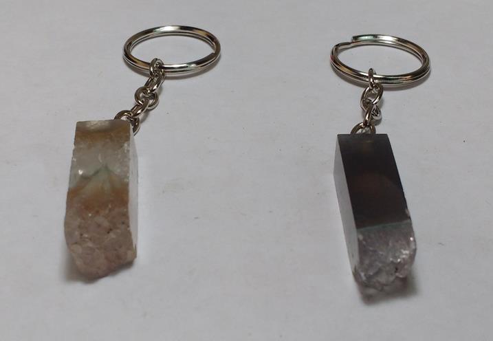 Stones from Uruguay - Amethyst Square Keychains