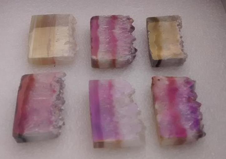 Stones from Uruguay - Light Angel Aura Amethyst Rectangle Slices  for Clear all of the Chakra Energy Centers, 40mm