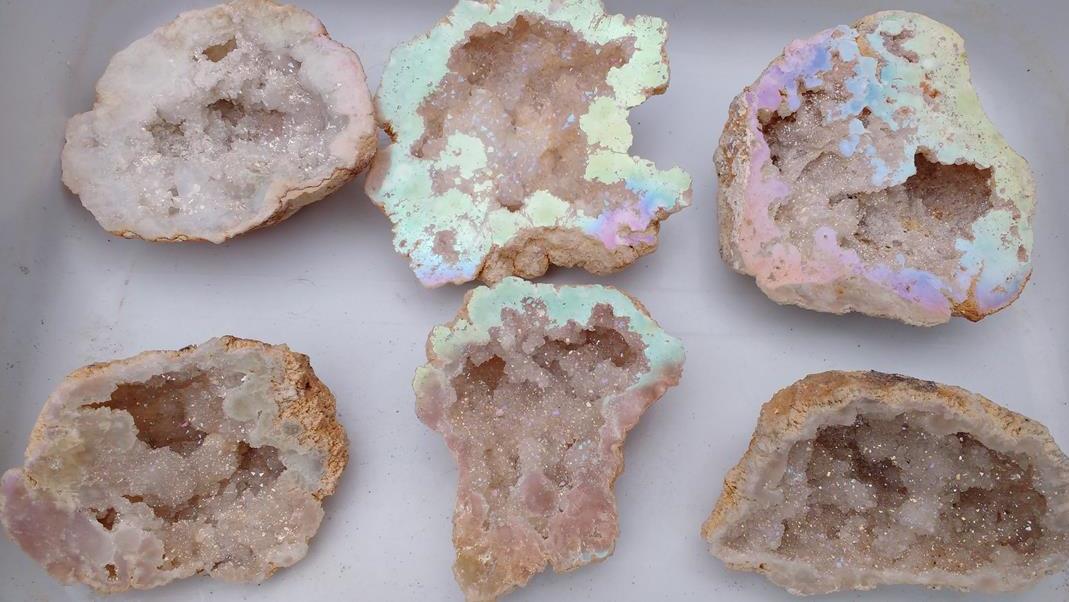 Stones from Uruguay - Light Angel Aura Moroccan  Crystal Geode  for Healing