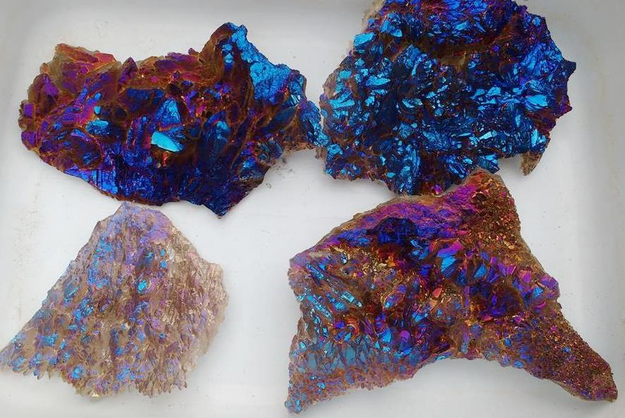 Stones from Uruguay - Cobalt Blue Titanium Aura Amethyst Flower   for facilitating Communications between the Earth Plane and the "Star People"