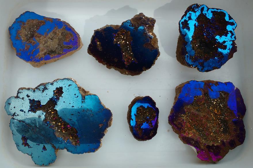 Stones from Uruguay - Cobalt Blue Titanium Aura  Moroccan Geode Druzy for Meditation and Connecting to the Higher Self
