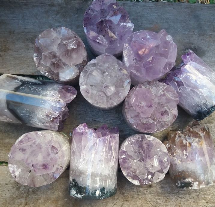 Stones from Uruguay - Amethyst Druzy Cylinder for Decoration