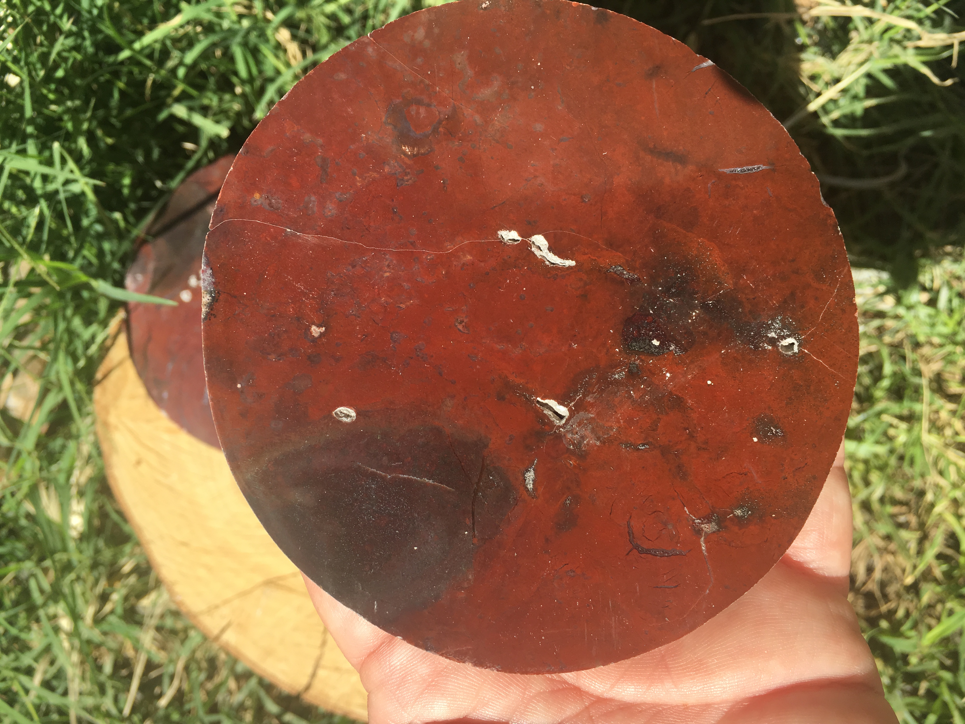 Stones from Uruguay - Red Jasper Coasters, #3 from 8 to 10cm