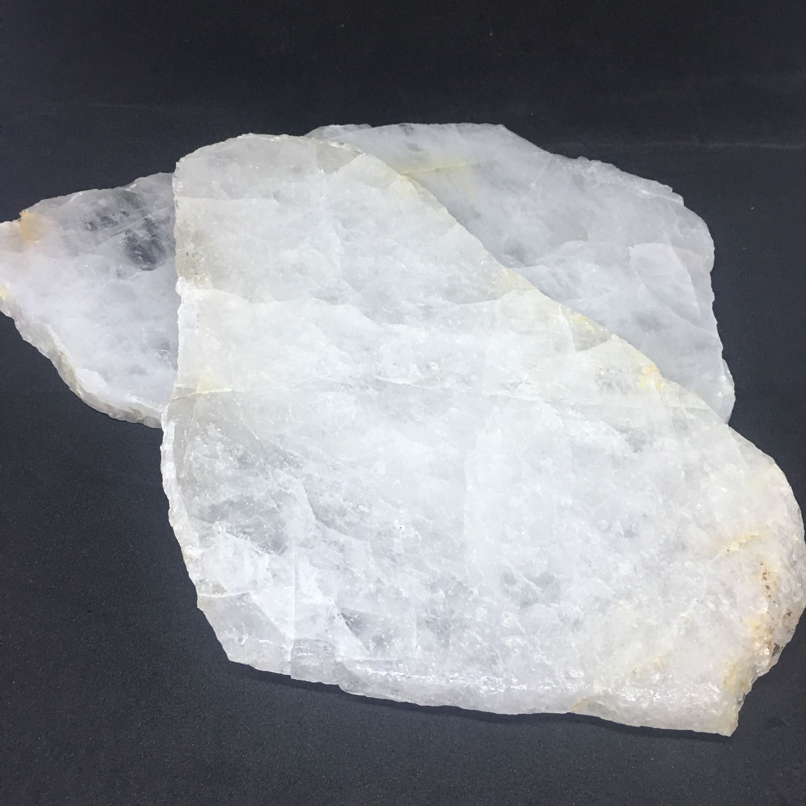 Stones from Uruguay - Snow Quartz Platter for Trivet or Table Centerpiece, Size from 23 to 30cm
