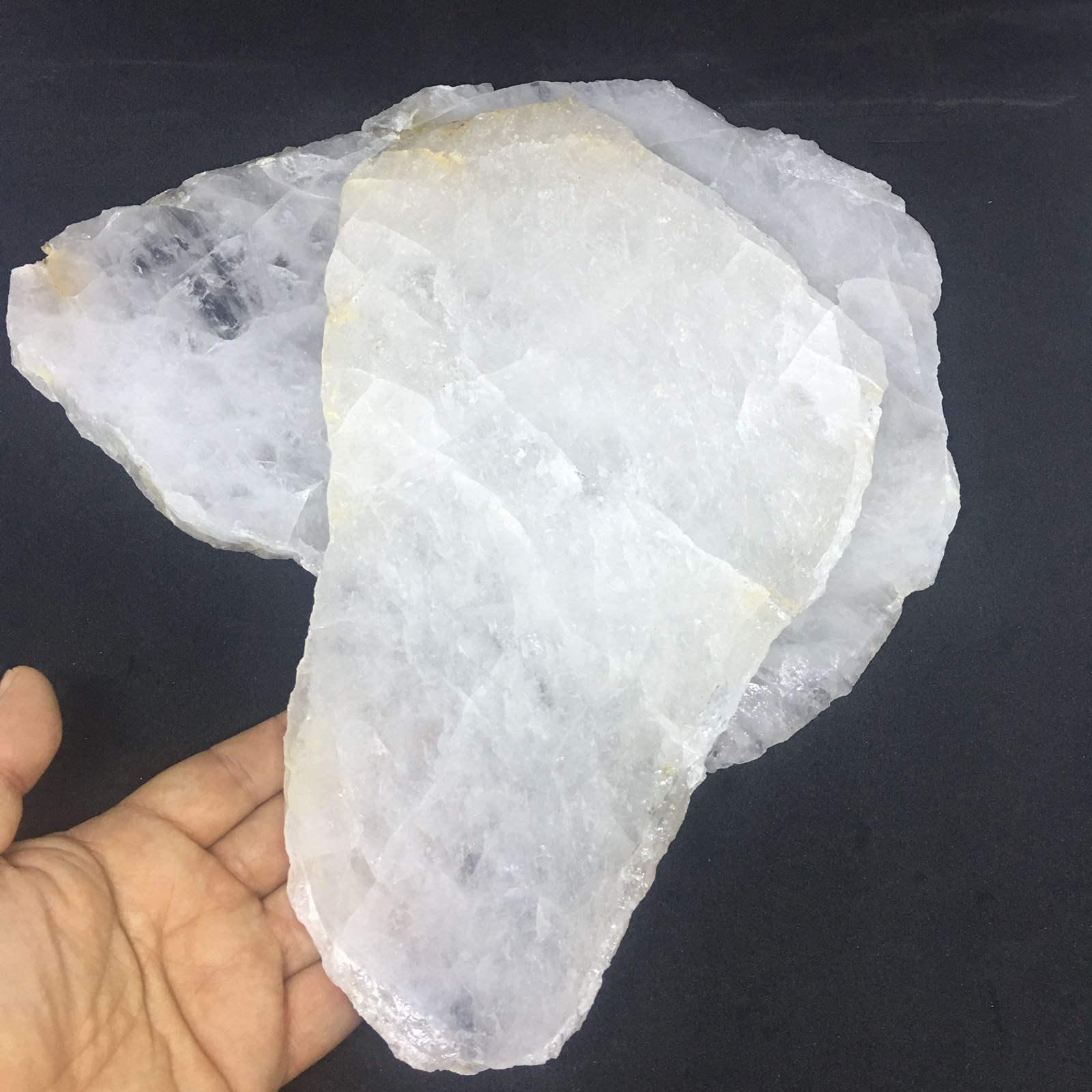 Stones from Uruguay - Snow Quartz Platter for Trivet, or Table Centerpiece for a any Gathering
