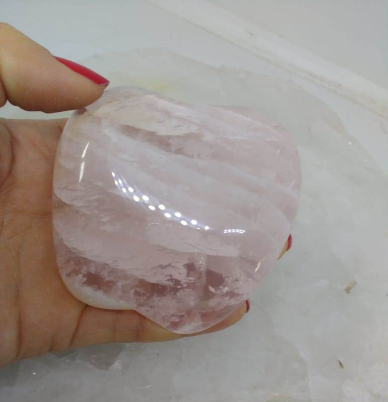 Stones from Uruguay - Rose Quartz Apple for Decoration and Home -  Choise your Stone