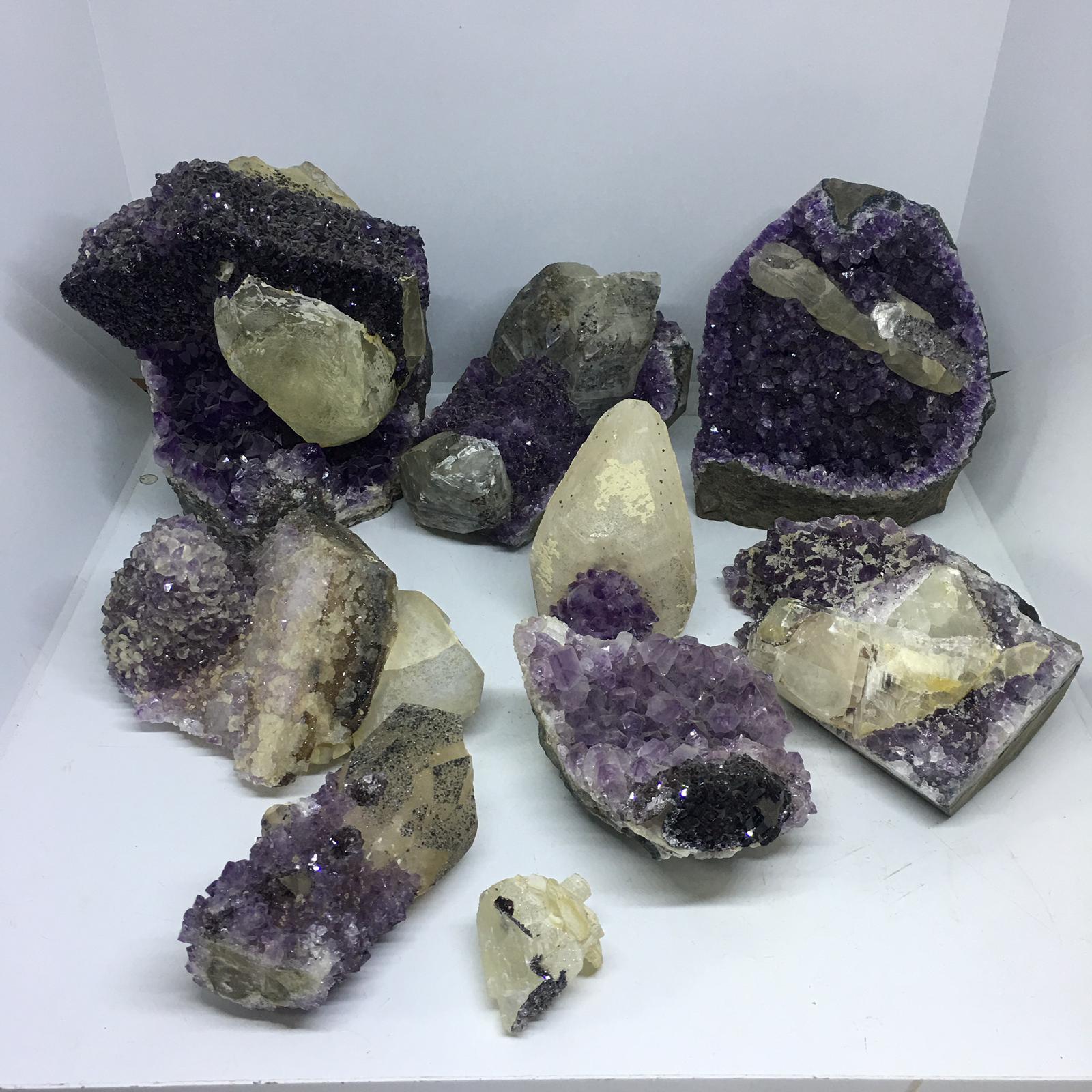 Stones from Uruguay - Amethyst Druzy With Calcite