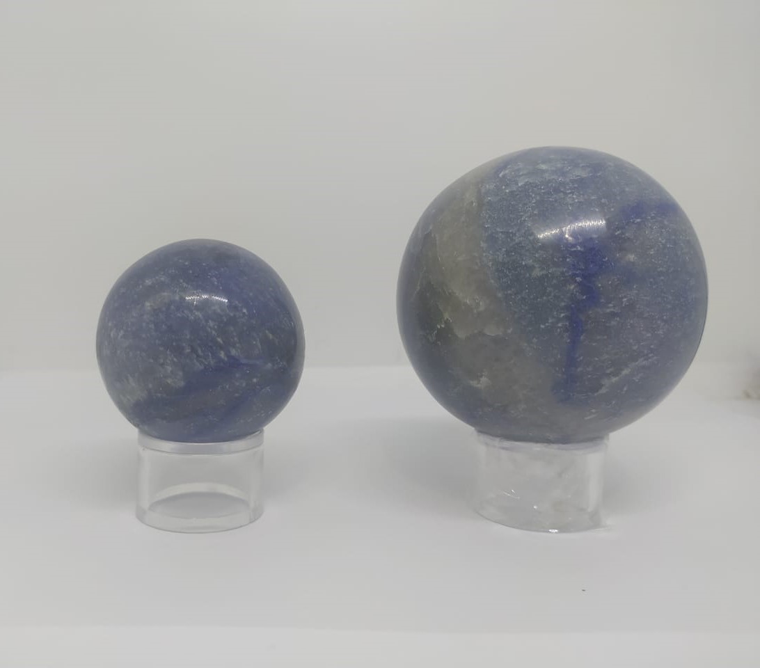 Stones from Uruguay - Blue Quartz Spheres - Blue Quartz Balls