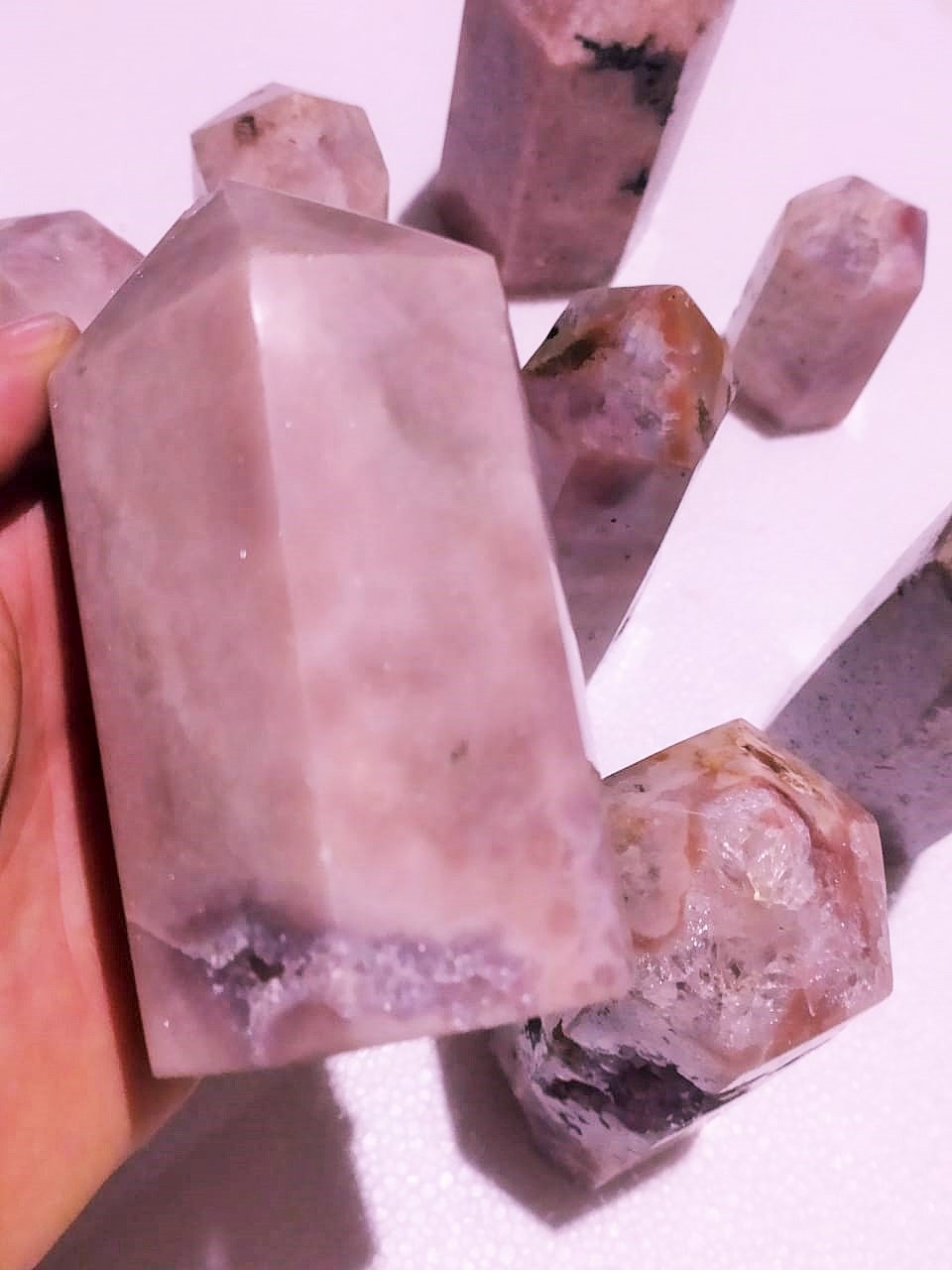 Stones from Uruguay - PINK AMETHYST POINY - PINK AMETHYST TOWERS