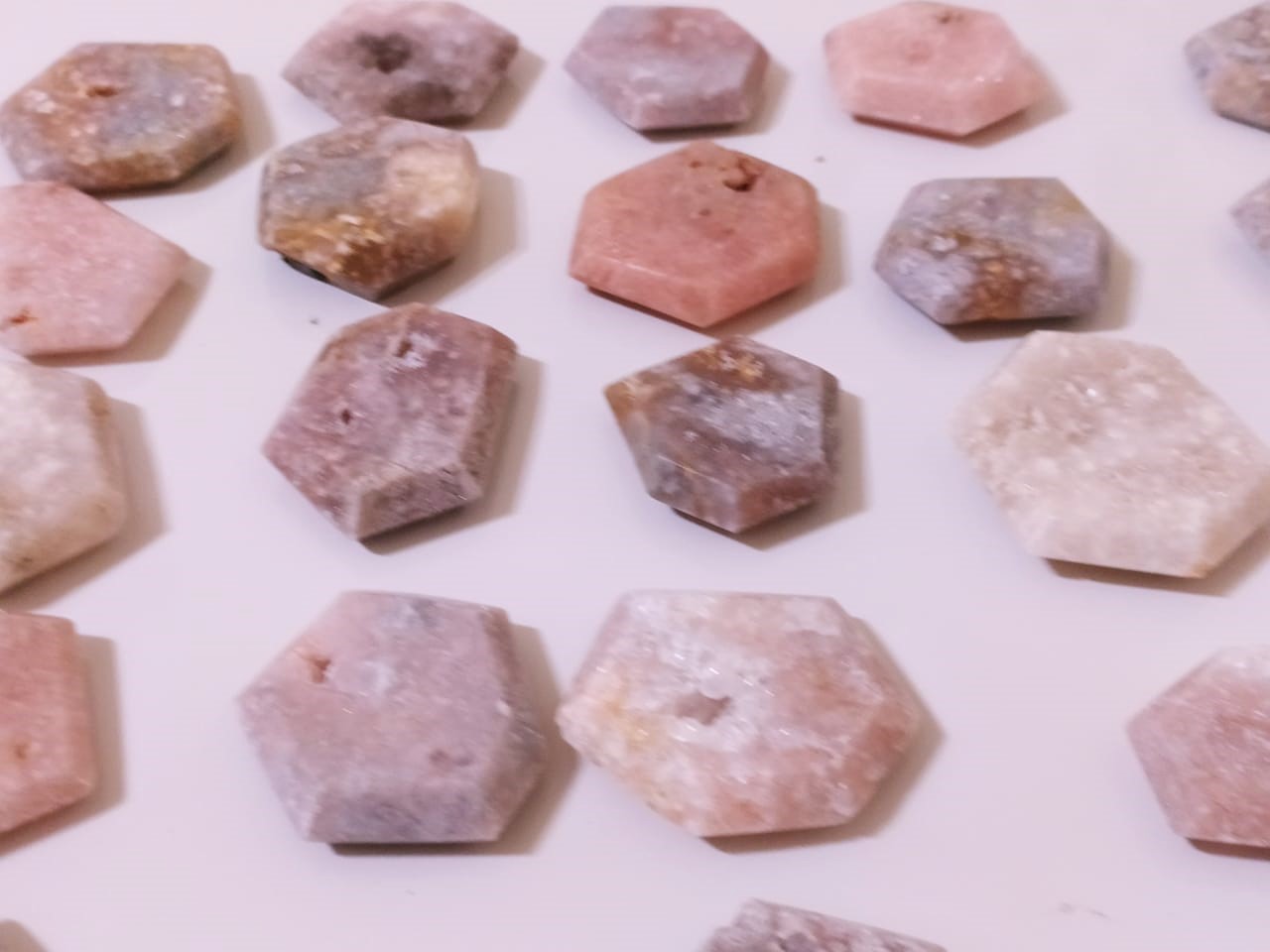 Stones from Uruguay - PINK AMETHYST FACETED HEXAGONKA FREE ORMF - PINK AMETHYST HEXAGON