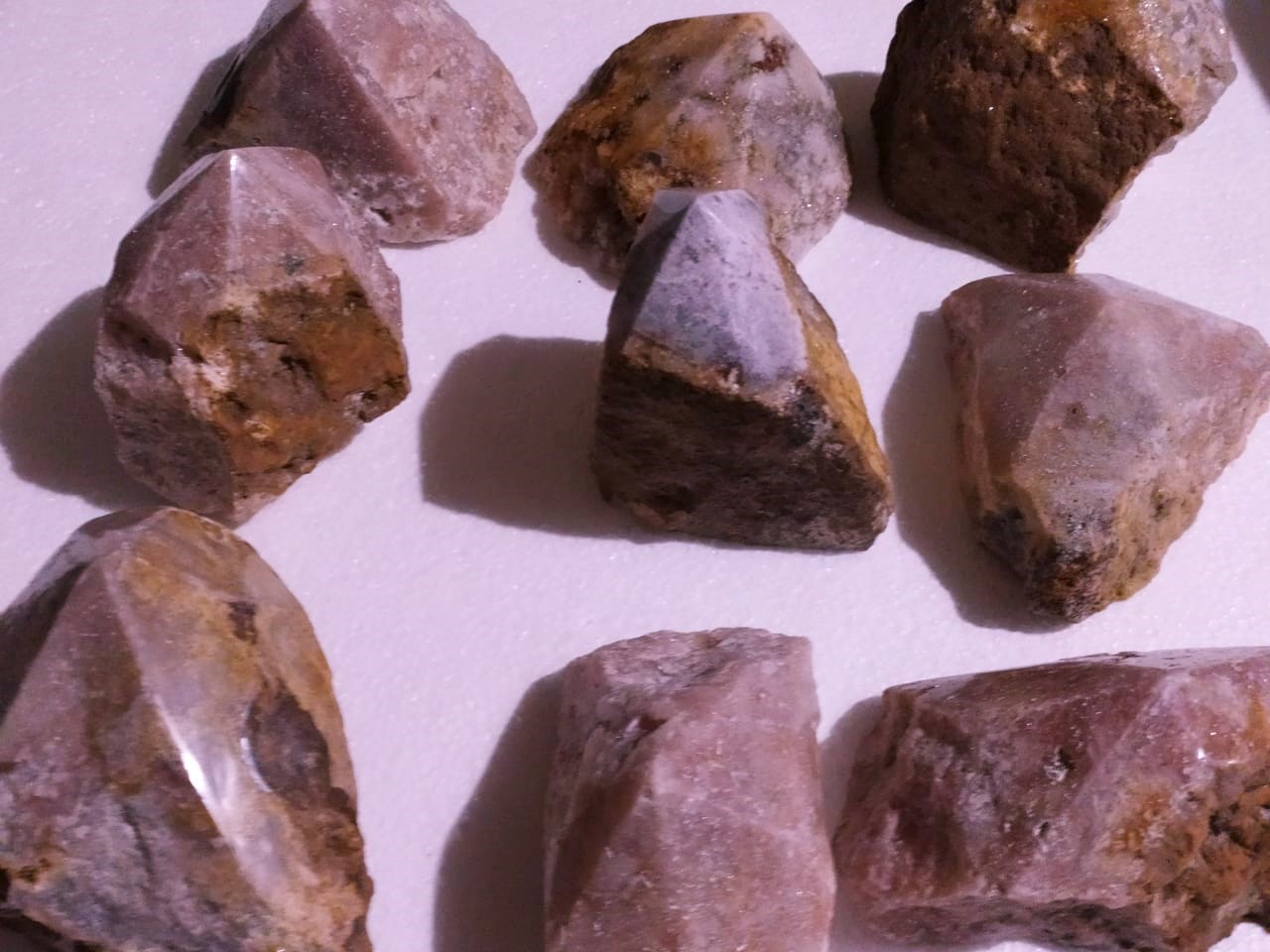 Stones from Uruguay - POLISHED -SEMI PINK AMETHYST POINT -  PINK AMETHYST POINTS
