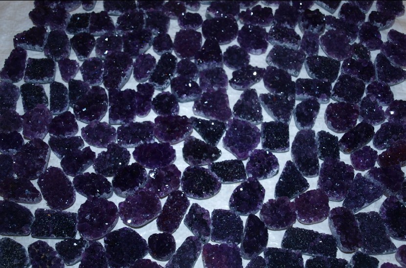 Stones from Uruguay - Amethyst Mini Druzy  Free Form( dark purple)