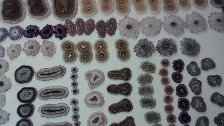 Stones from Uruguay - NATURAL AMETHYST STALACTITE SLICE SETS