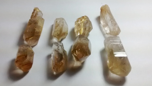 Stones from Uruguay - Rutilated Quartz Crystal Points for Pendants