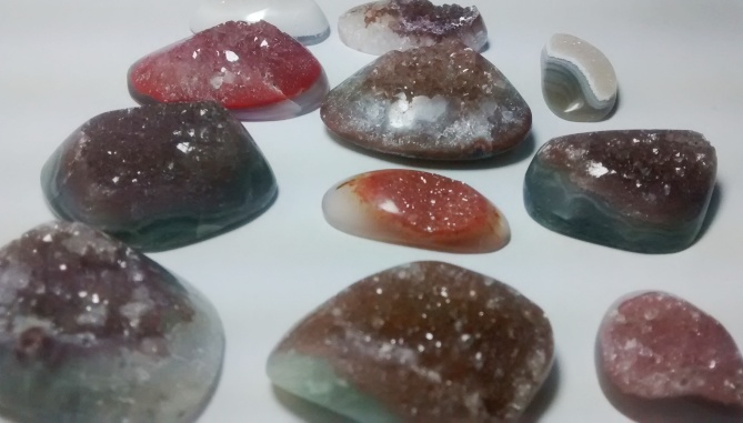 Stones from Uruguay - Polished Druzy Free Form Cabochons