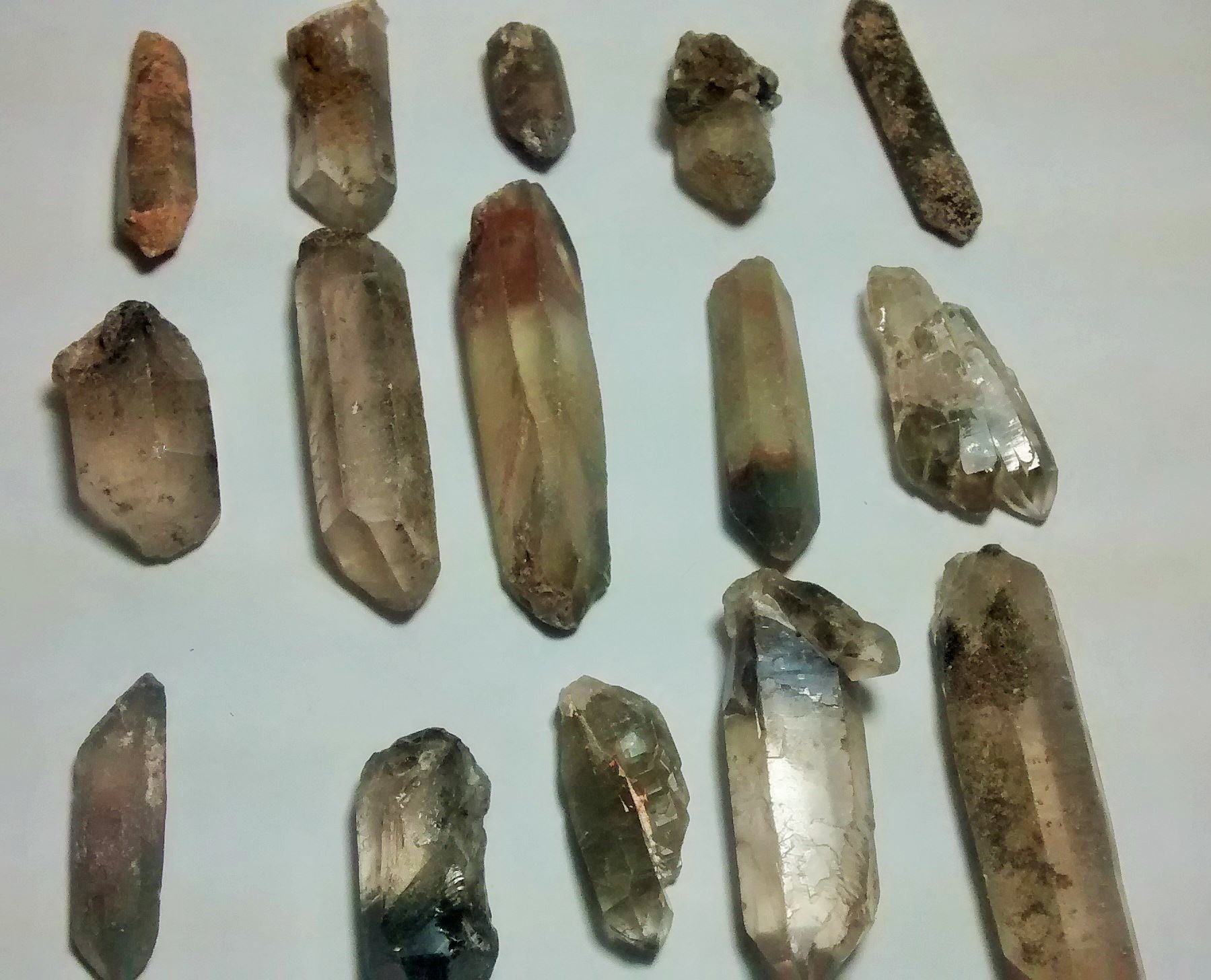 Stones from Uruguay -  Phantom Crystal Points(mixed colors)  