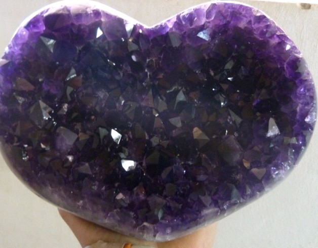 Stones from Uruguay - Amethyst Druzy Heart