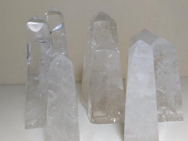 Stones from Uruguay - Clear Crystal Obeslik for Decoration