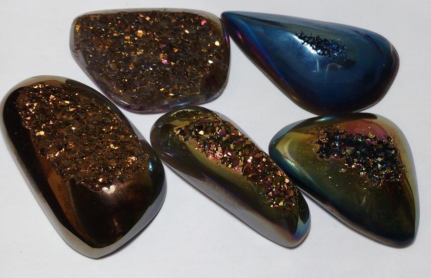 Stones from Uruguay - Titanium Aura Druzy Free Form for Making of Jewelries 
