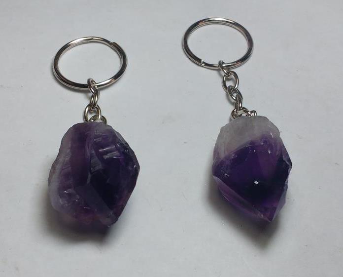 Stones from Uruguay - Amethyst Point Keychains