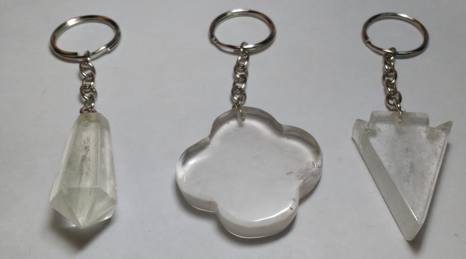 Stones from Uruguay - Clear Quartz Shape Keychains