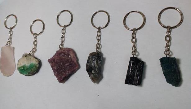 Stones from Uruguay - Rough Gemstone Keychains