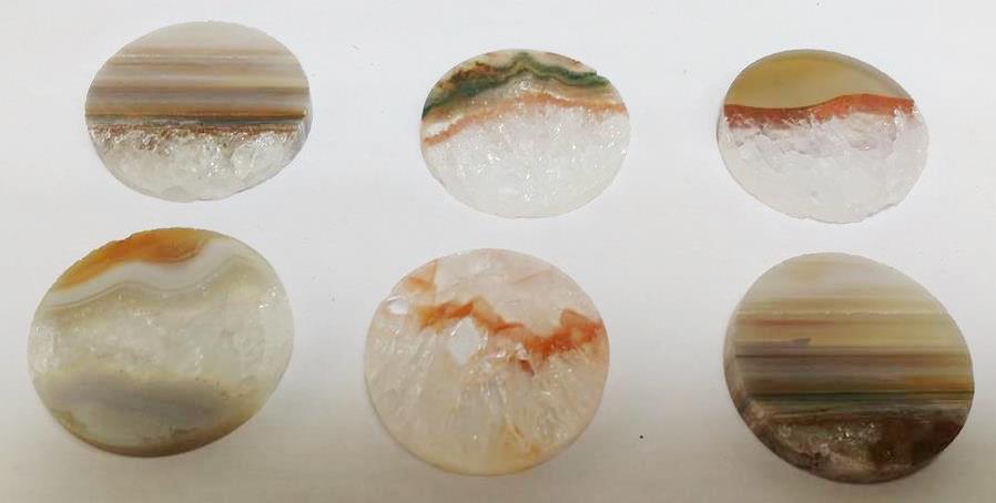 Stones from Uruguay - Amethyst Druzy Round Slices, 20mm
