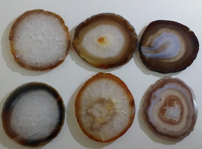 Stones from Uruguay - Natural Agate Slice Coasters, #4