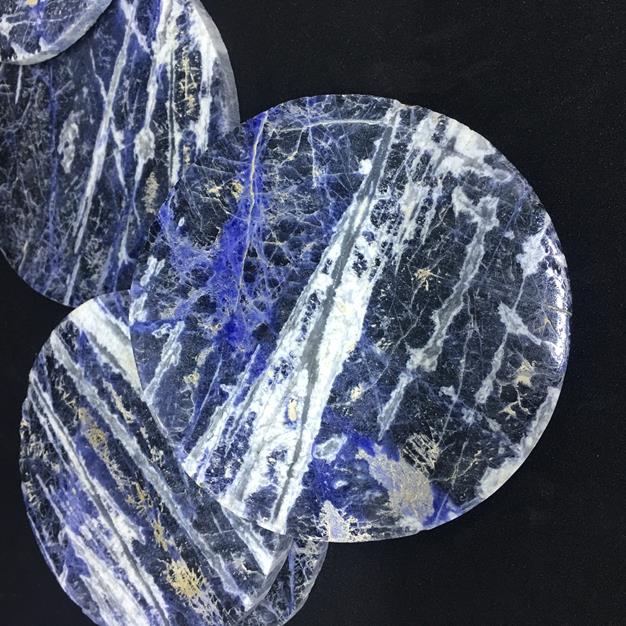 Stones from Uruguay - Sodalite Drink Coasters