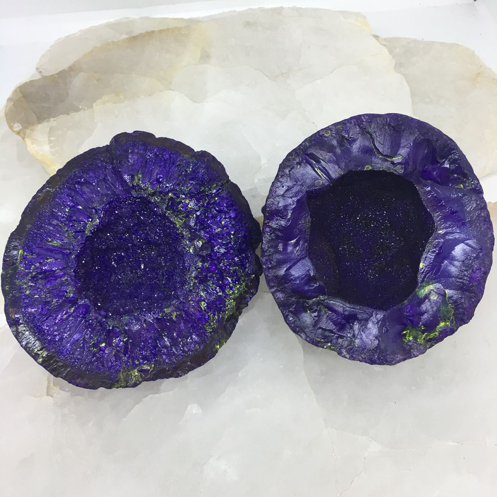 Stones from Uruguay - Purple Dyed Rough Agate Druzy for Decor Home
