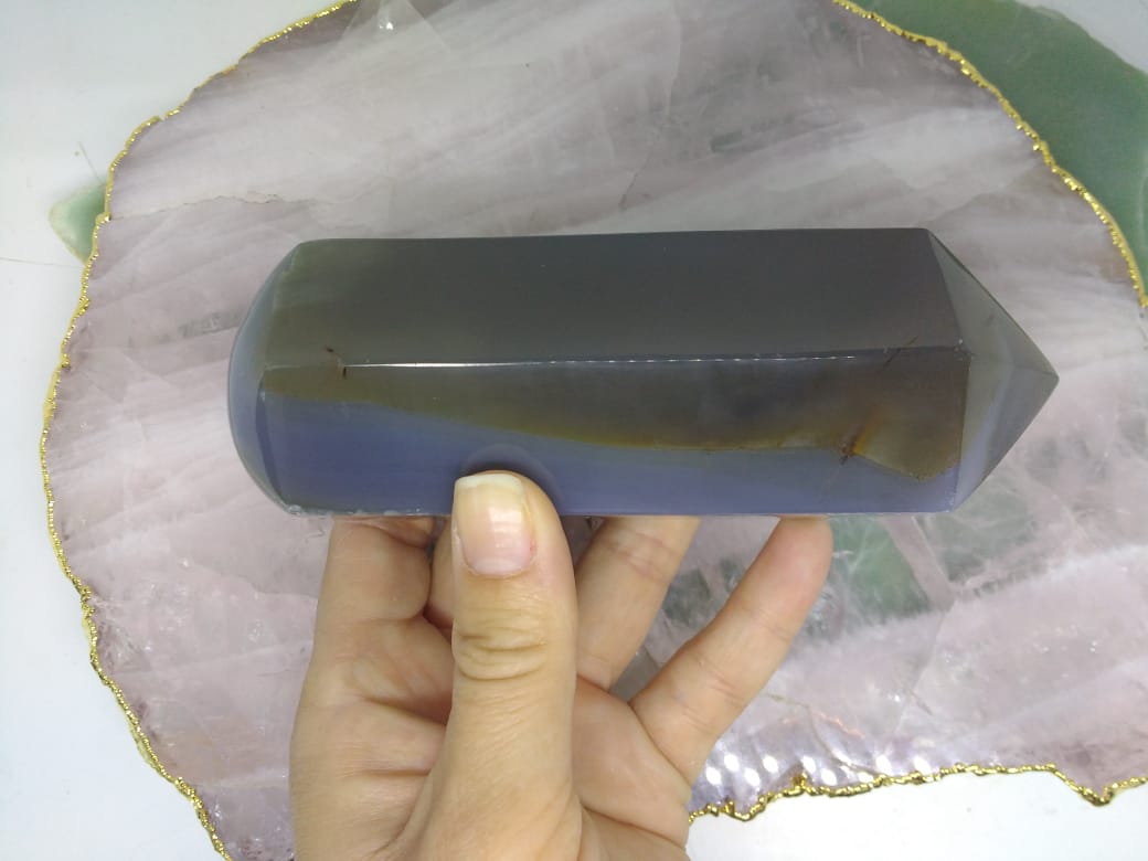 Stones from Uruguay - Natural Agate Wand Massage with 6 Facts - Agate Massage Wand Point