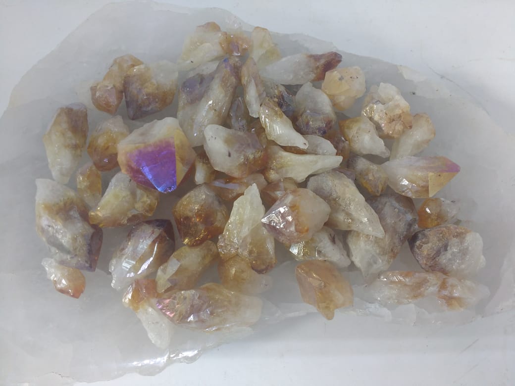 Stones from Uruguay - Angel Aura Citrine Points for Wire Wrapped