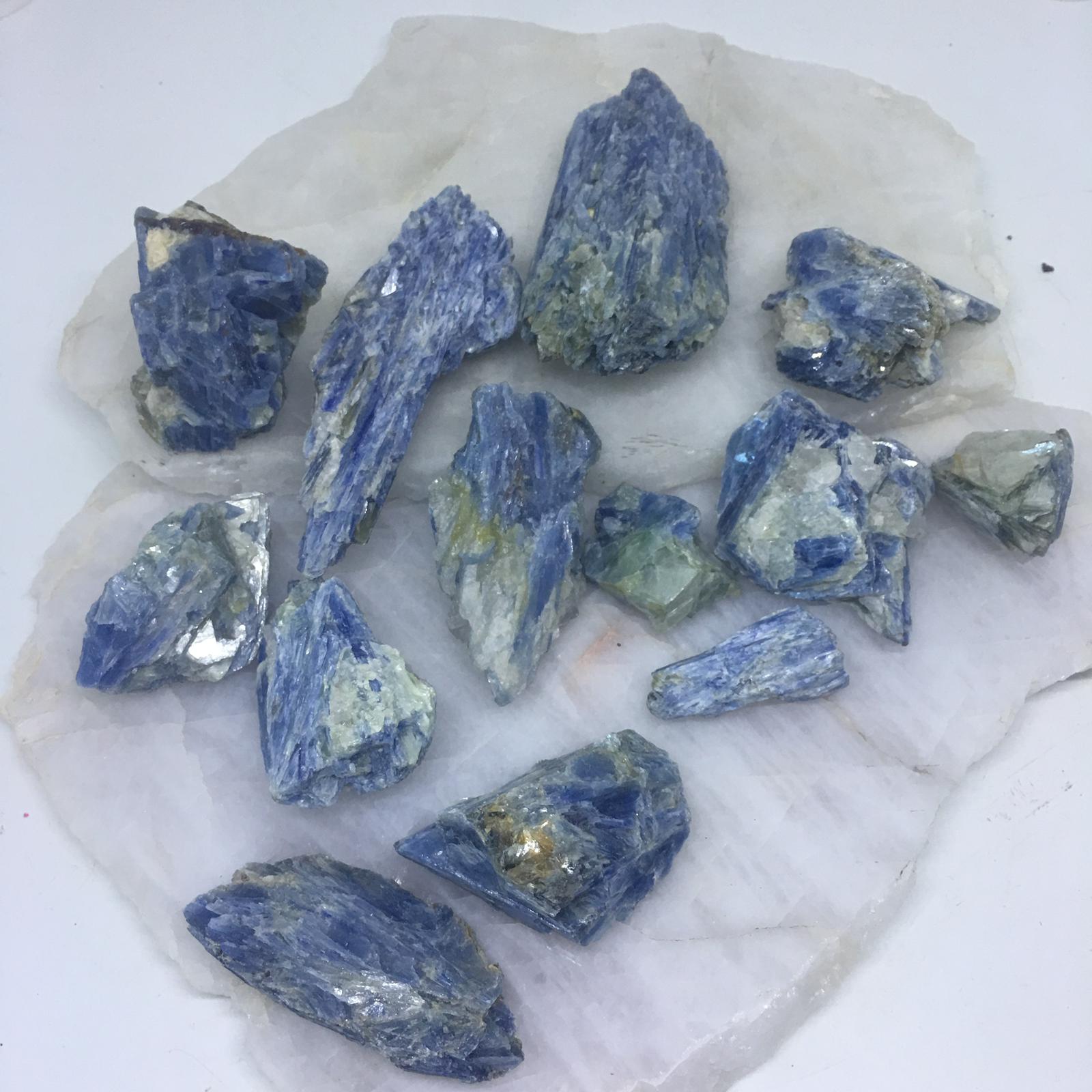 Stones from Uruguay - Blue Kyanite Rough in Matrix - Blue Kyanite Crystal Cluster In Matrix