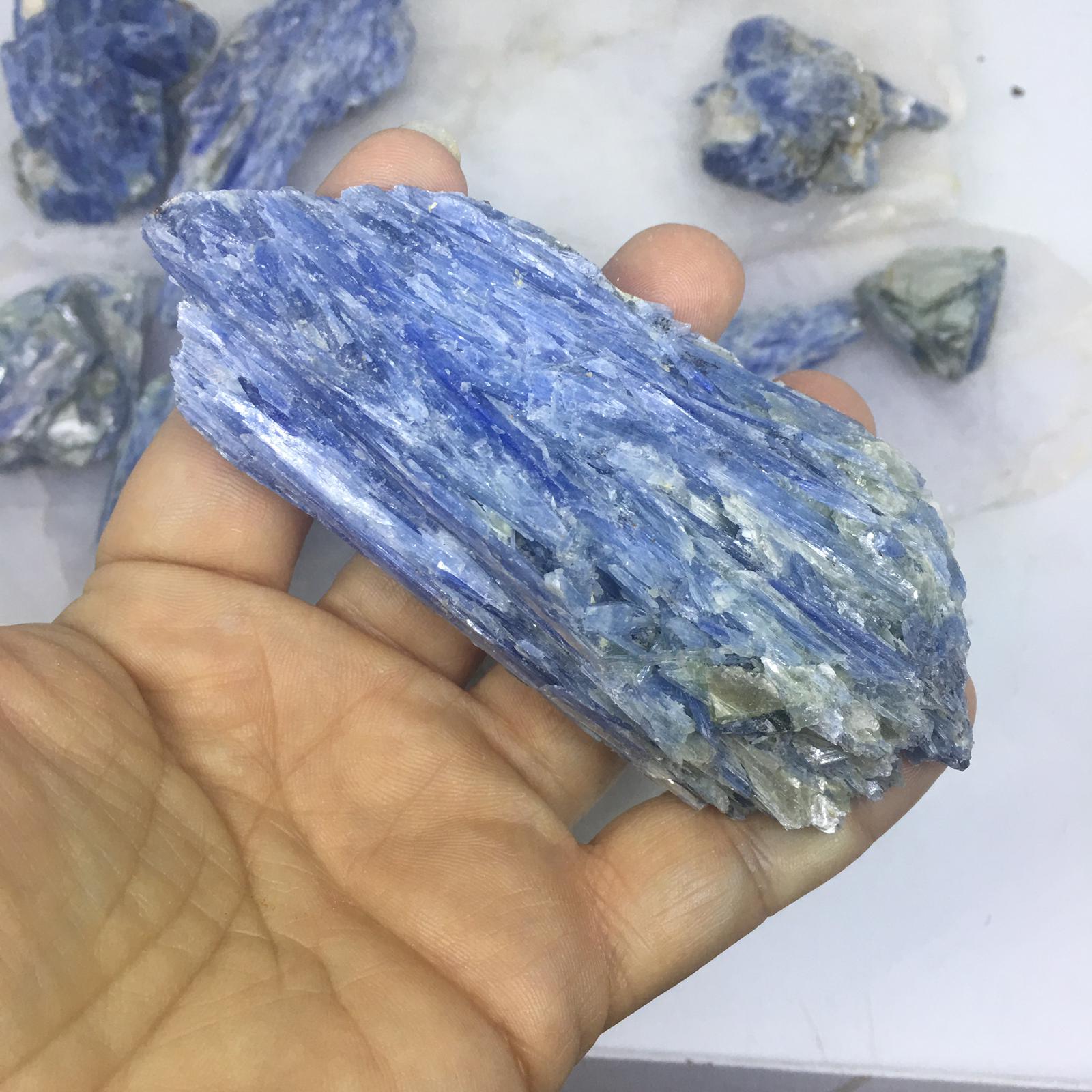 Stones from Uruguay - Blue kyanite Cluster from Brazil - Blue Kyanite Cluster in Matrix Natural  for Decor, Home and Gift