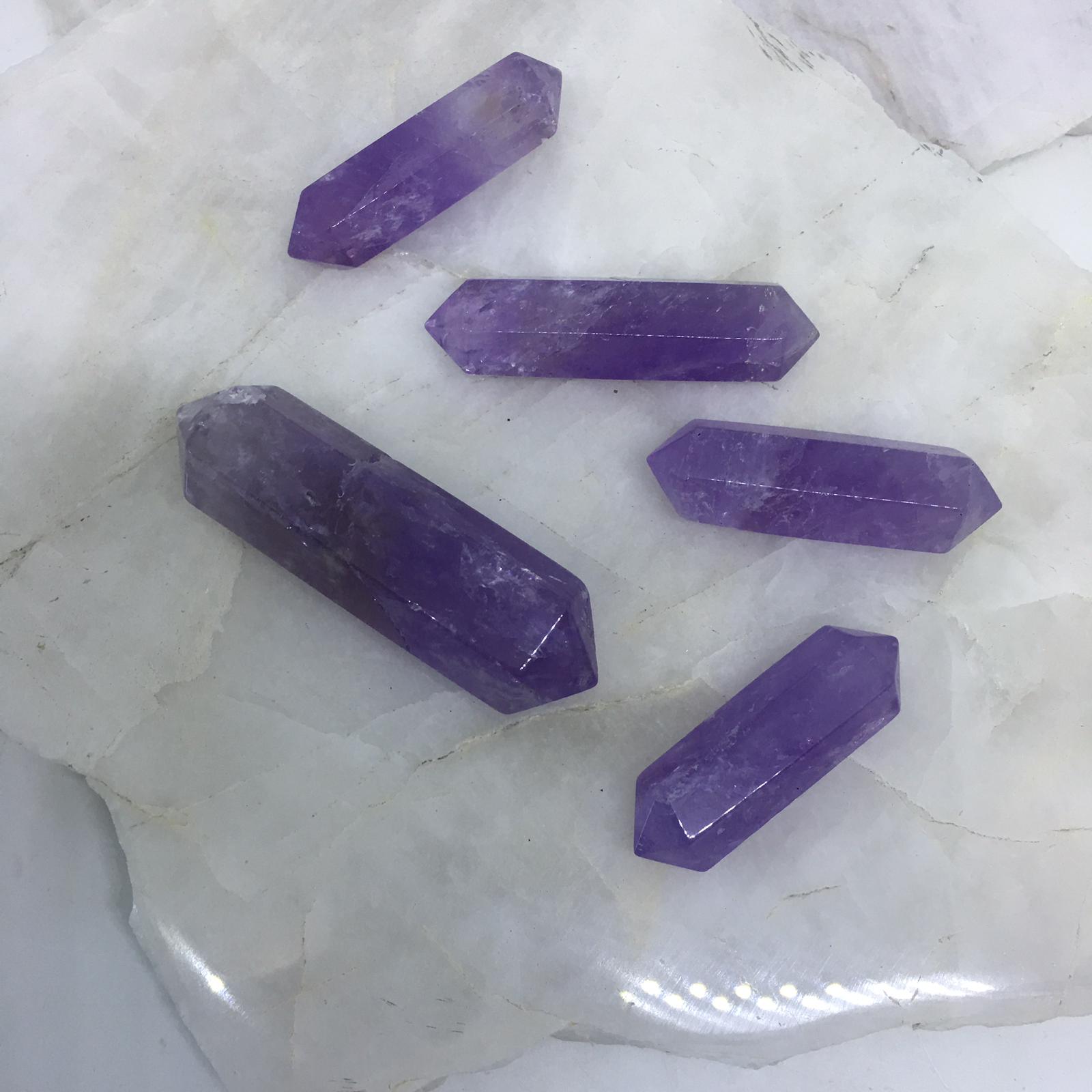 Stones from Uruguay - Brazilian Amethyst Double Terminated Points for Jewelry Making or Wire Wrapped