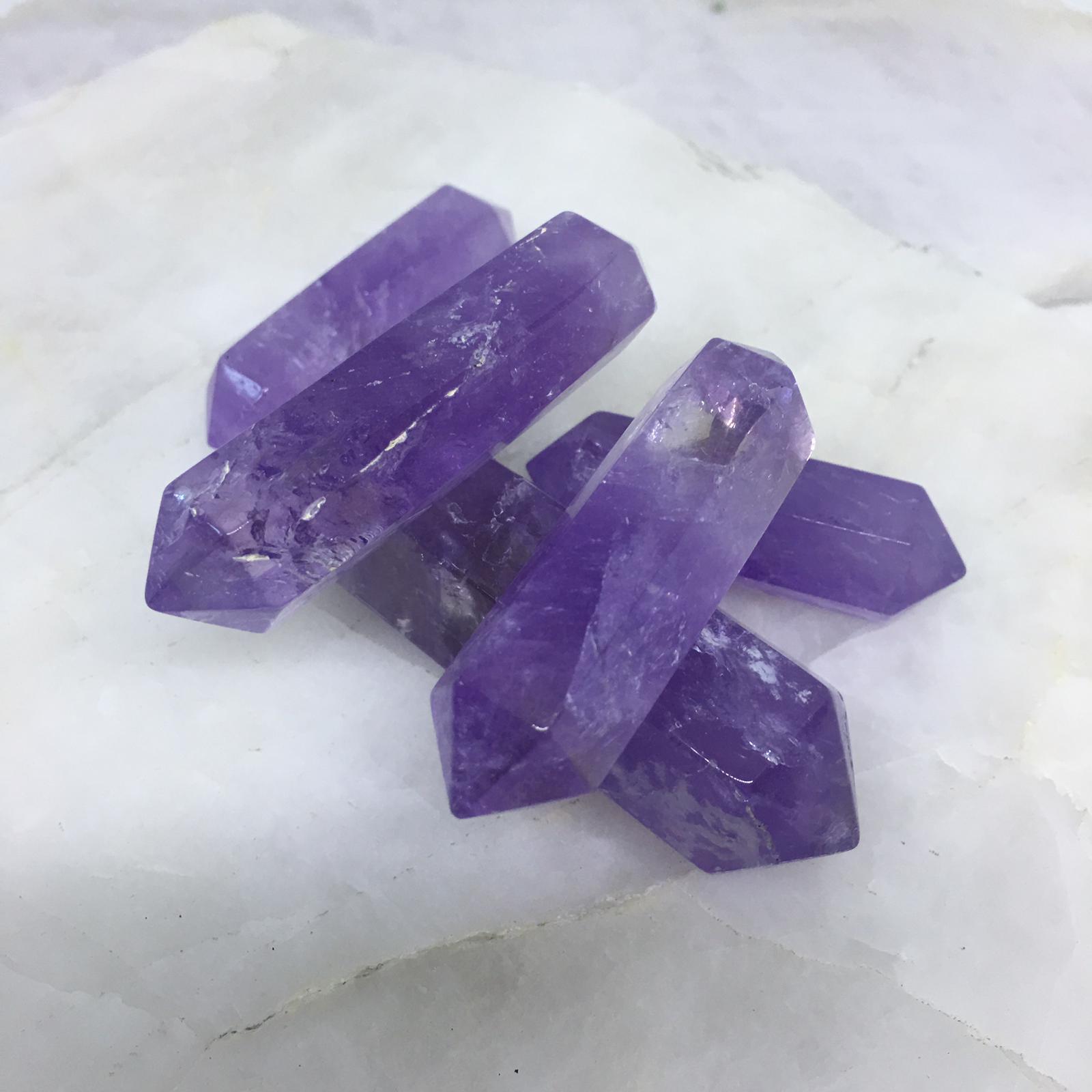 Stones from Uruguay - Amethyst Polished Point for Jewelry Making or Wire Wrapped
