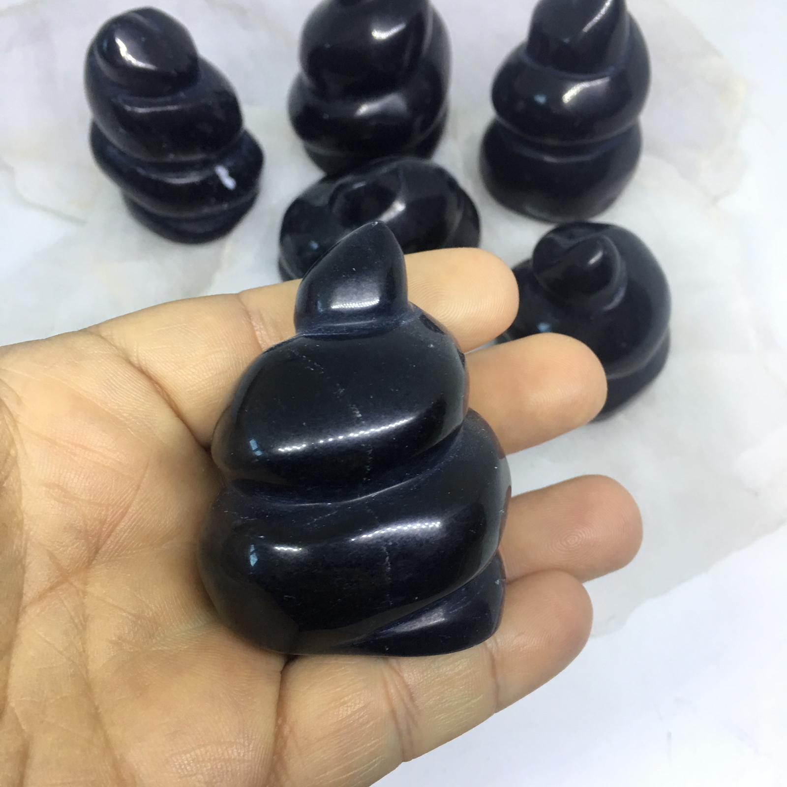 Stones from Uruguay - Black Obsidian Flame II Point