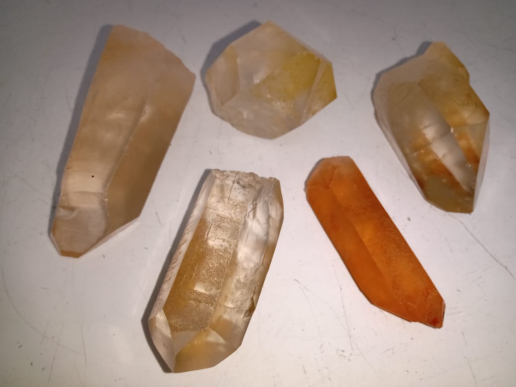 Stones from Uruguay - Natural Tangerine Quartz Points for Home & Decoration