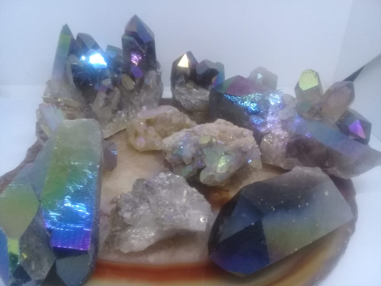 Stones from Uruguay - Angel Flame Aura Smoky Quartz Crystal Druzy - Angel  Royal Aura Smoky Crystal Cluster 
