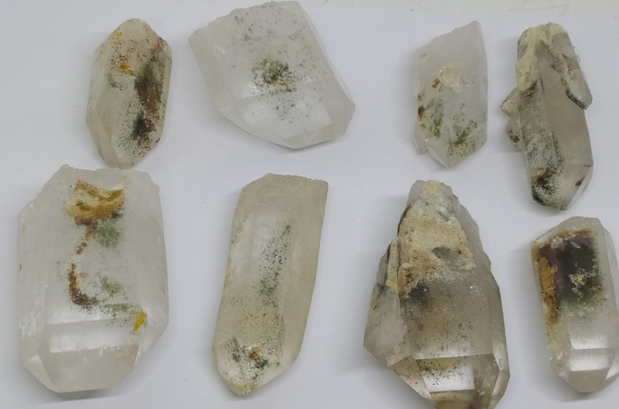 Stones from Uruguay - Quartz Points with Chlorite Inclusions