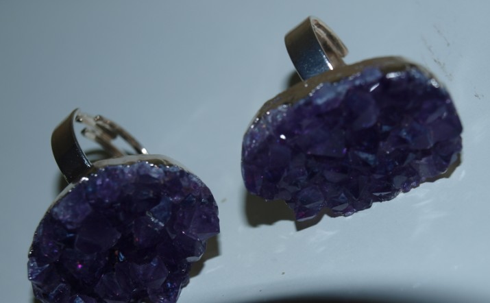 Stones from Uruguay - Ring with Amethyst Druzy Freeform